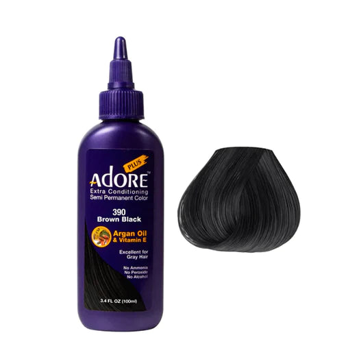 Adore Plus Semi Permanent Color Brown Black #390