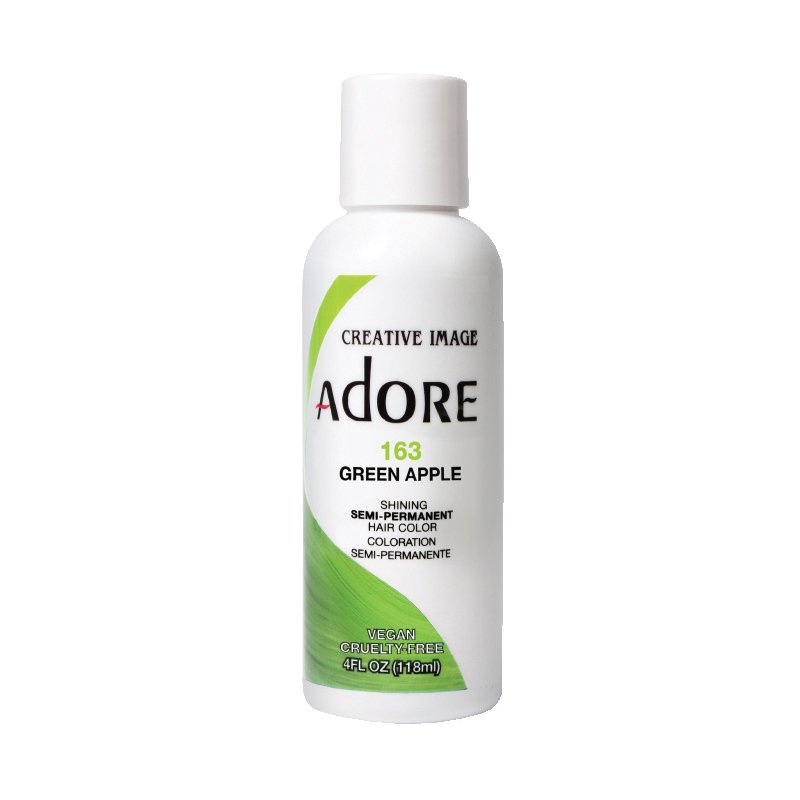 Adore Semi Permanent Hair Color 118ml Green Apple 163