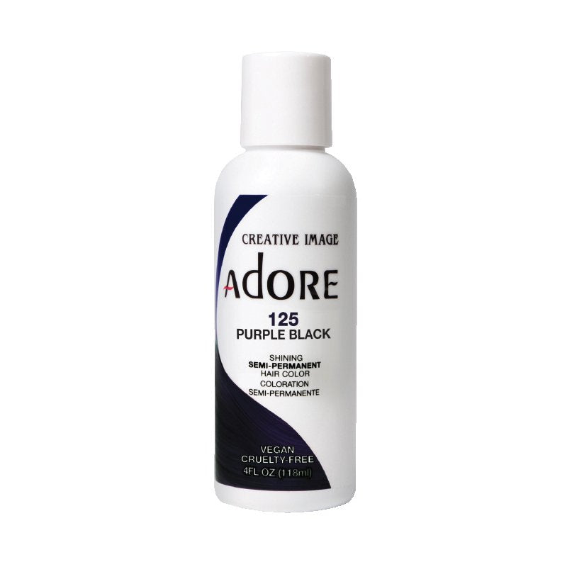 Adore Semi Permanent Hair Color 118ml - Purple Black - 125