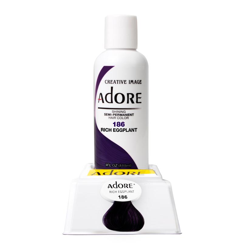 Adore Semi Permanent Hair Color 118ml Rich Eggplant 186