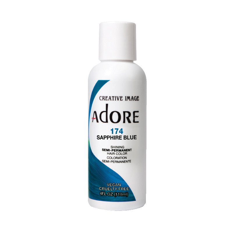 Adore Semi Permanent Hair Color 118ml Sapphire Blue 174