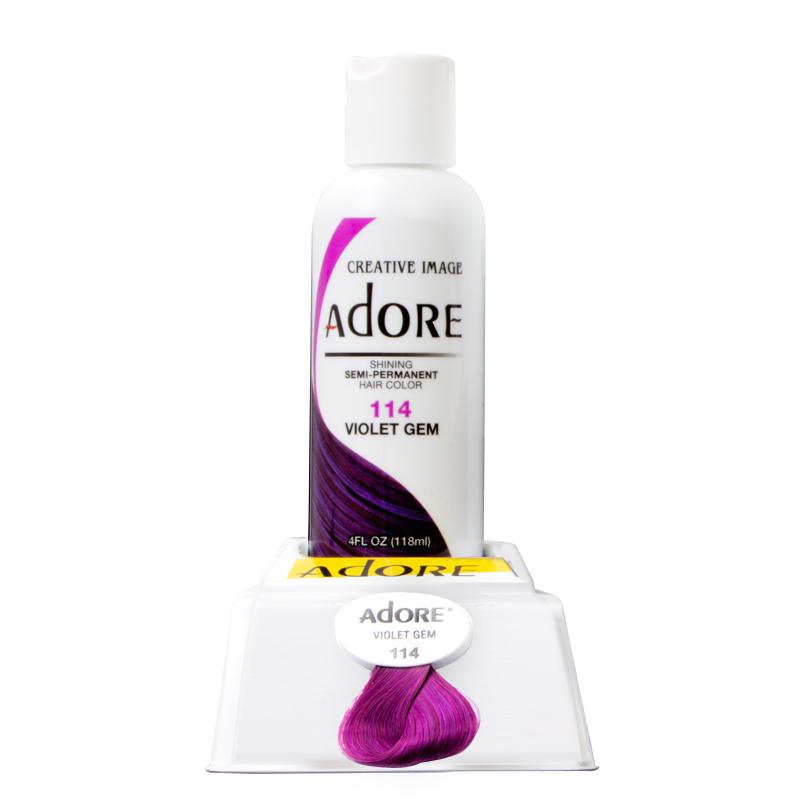 Adore Semi Permanent Hair Color 118ml Violet Gem 114