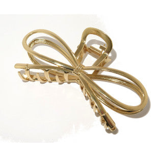 Claw Clip Metal Bow Gold