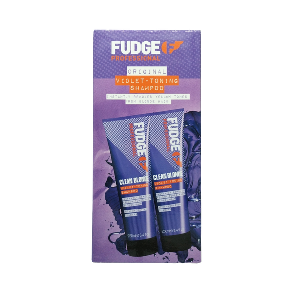 Fudge Original Clean Blonde Violet Toning Shampoo 250ml Duo