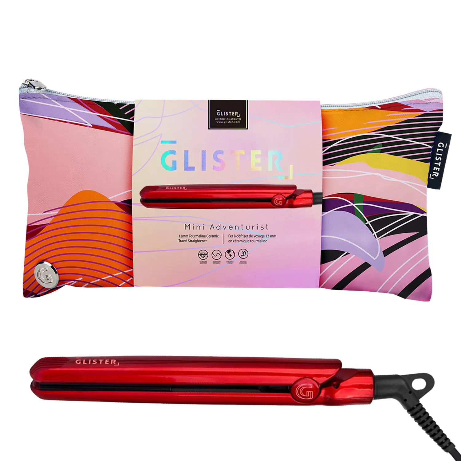 Glister Mini Adventurist Travel Straightener Sangria Alumer Beauty