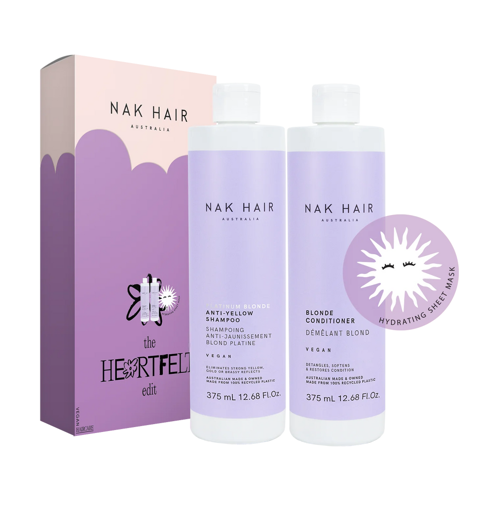 NAK Hair Platinum Blonde 375ml Duo with Face Mask