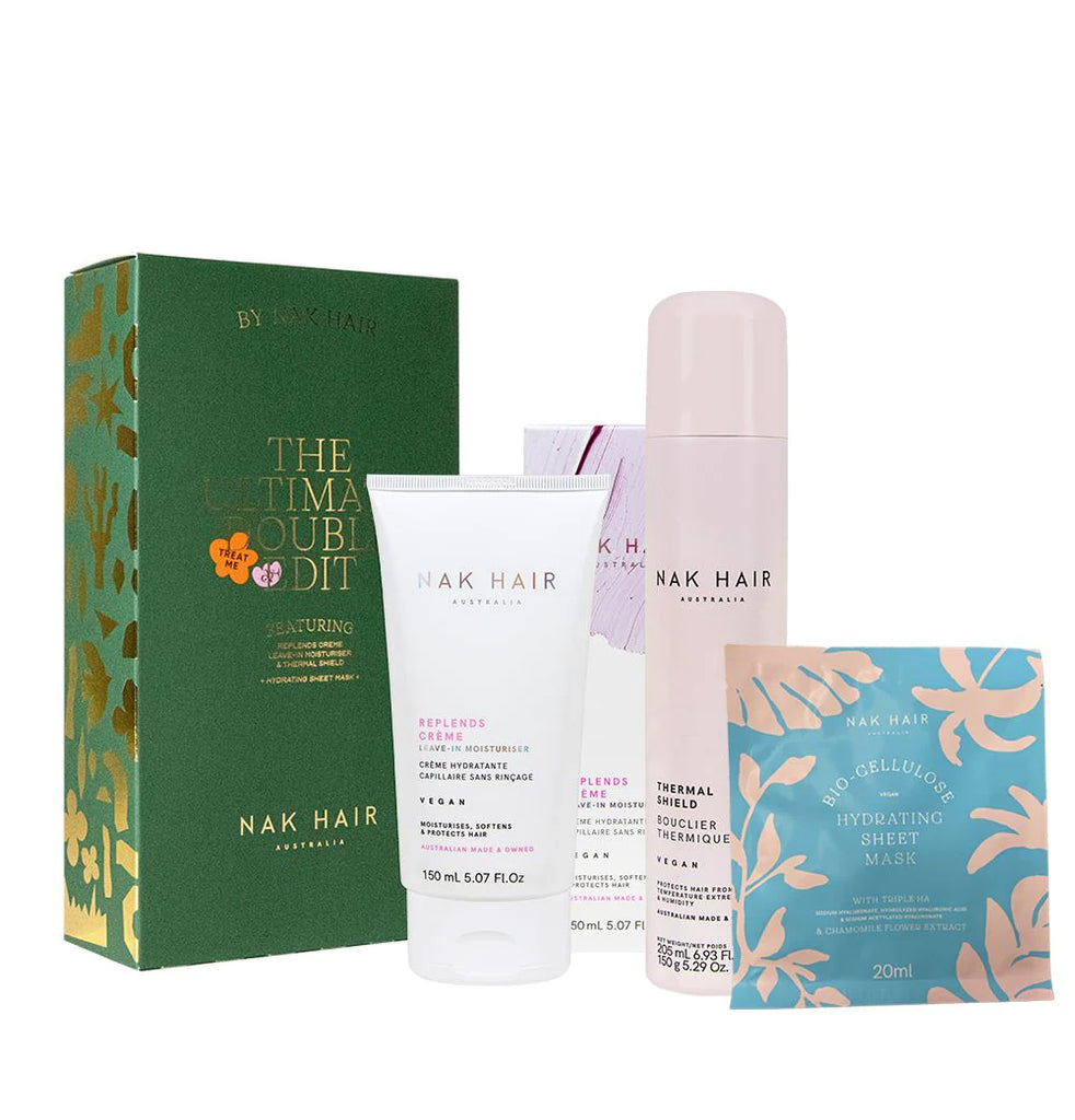 NAK Hair Replends Crème Leave in Moisturiser and Thermal Shield Duo Pack