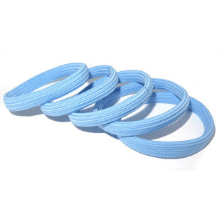 School Hair Tie 5 Pack Sky Blue