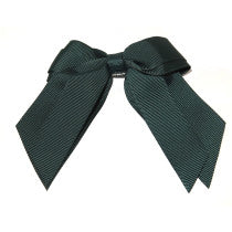 School Mini Cheer Bow Clip Green