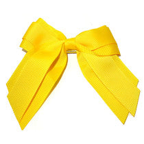 School Mini Cheer Bow Clip Yellow