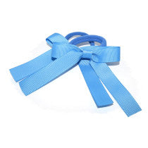 School Pony Bows 2Pk Sky Blue