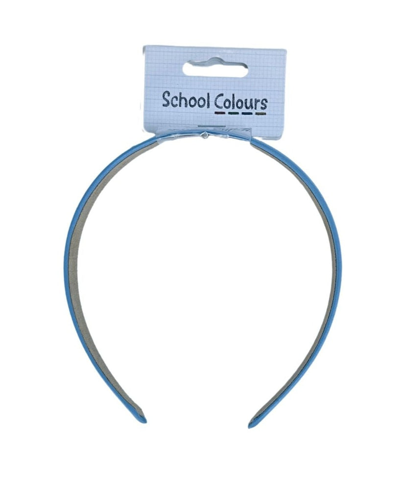 School Satin Hair Band Sky Blue