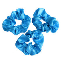 School Scrunchie 3pk Sky Blue