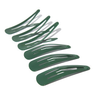 School Snap Clips 6Pk Green