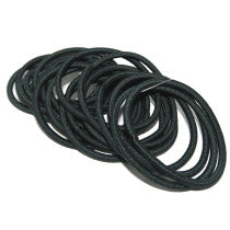 School Thin Hair Tie 20 Pack Black