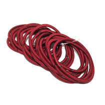 School Thin Hair Tie 20 Pack Maroon