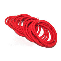 School Thin Hair Tie 20 Pack Red