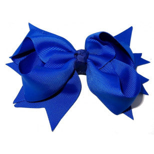 School XL Grosgrain Bow Clip Royal Blue